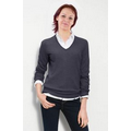 Ladies Acrylic Long Sleeve V-Neck Sweater